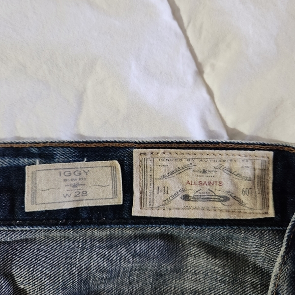 All Saints Denim Jeans Iggy Slim Fit - Picture 7 of 9